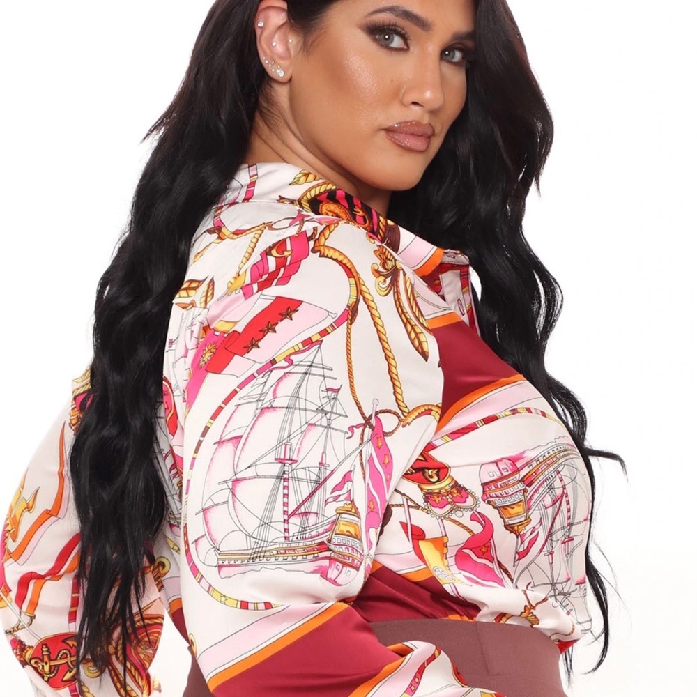 New Fashion Nova -Shirt - Pink Combo